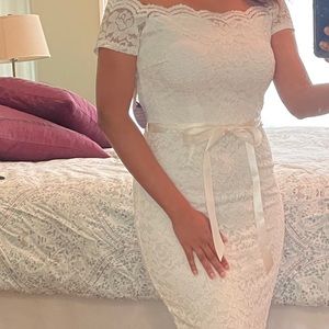White lace dress